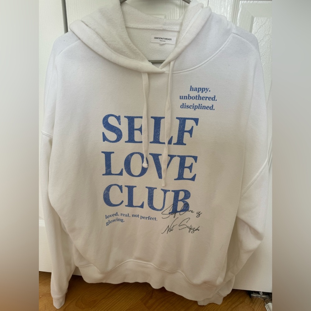 White, Grayson Threads, Self Love Club Hoodie